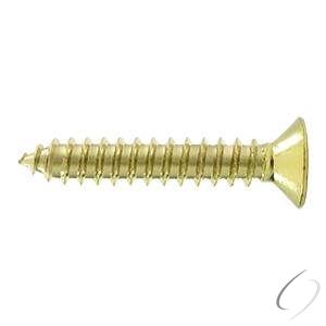 SCWB12125U3.BG Bag of Wood Screws; SB; #12 x 1-1/4"; Bright Brass Finish