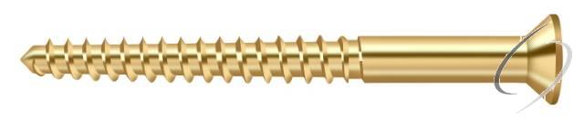 SCWB1225CR003 Wood Screw; SB; #12 x 2-1/2"; Lifetime Brass Finish