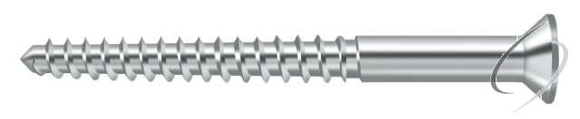 SCWB1225U26 Wood Screw; SB; #12 x 2-1/2"; Bright Chrome Finish