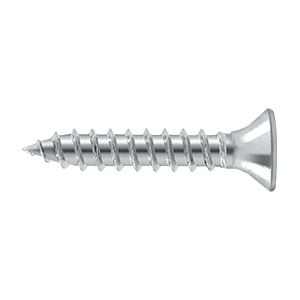 SCWS910U26.BG Bag of 100 Wood Screws; Steel; #9 x 1"; Bright Chrome Finish