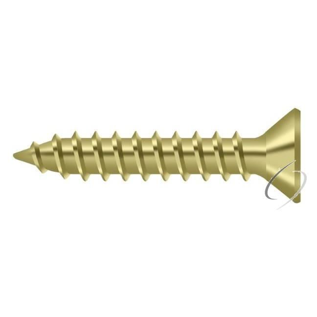 SCWS910U3 Wood Screw; Steel; #9 x 1"; Bright Brass Finish