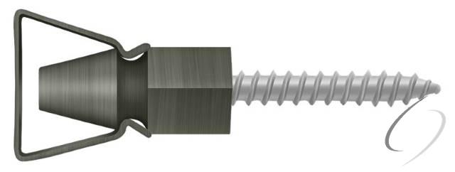 SDH101U15A Shutter Door Holder; 1-1/4"; Antique Nickel Finish