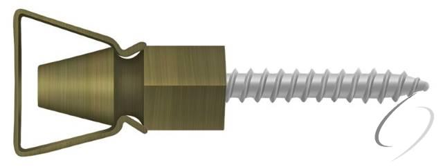 SDH101U5 Shutter Door Holder; 1-1/4"; Antique Brass Finish