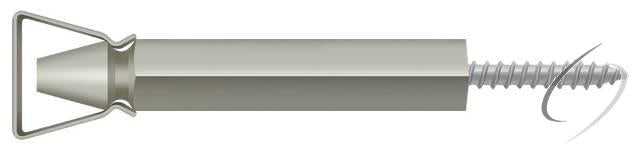 SDH103U15 Shutter Door Holder; 3-1/4"; Satin Nickel Finish