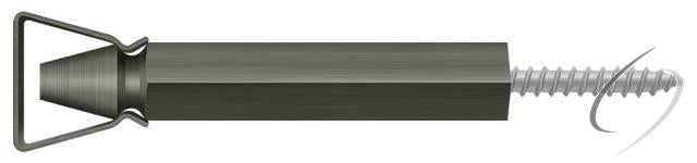 SDH103U15A Shutter Door Holder; 3-1/4"; Antique Nickel Finish