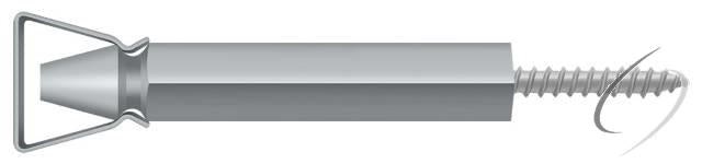 SDH103U26D Shutter Door Holder; 3-1/4"; Satin Chrome Finish