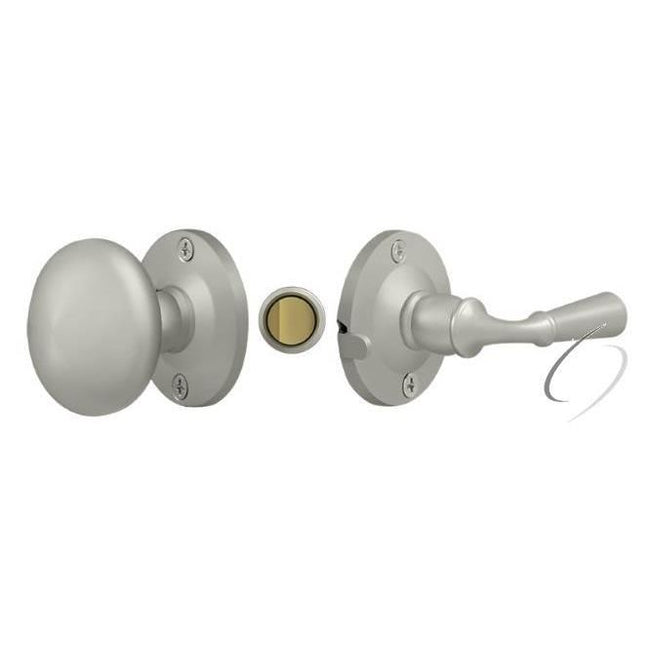 SDL980U15 Storm Door Latch; Round; Tubular Lock; Satin Nickel Finish