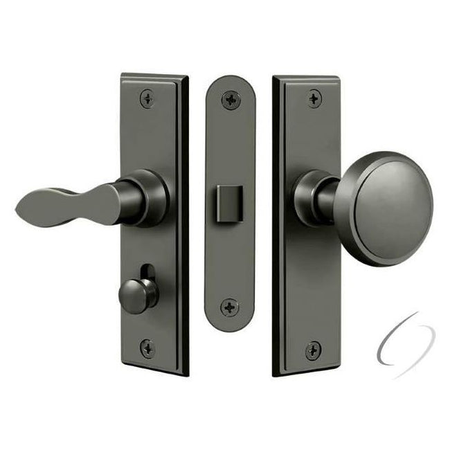 SDML334U15A Storm Door Latch; Square; Mortise Lock; Antique Nickel Finish