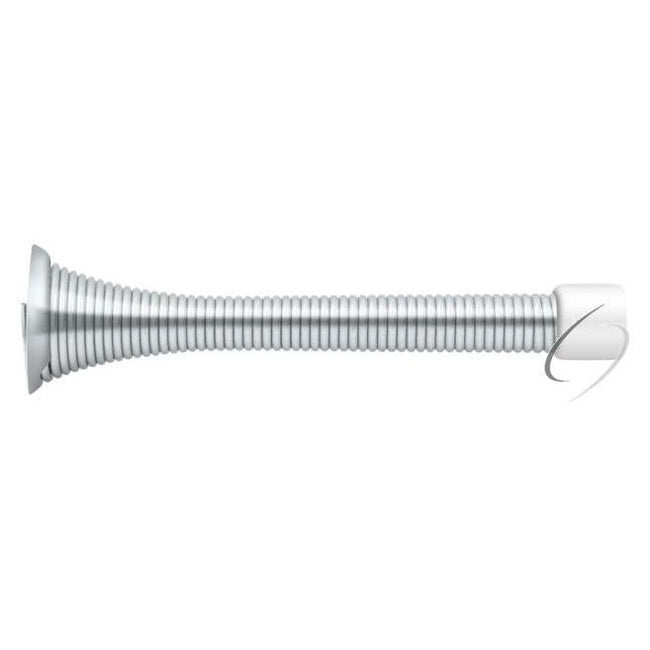 SDS375U26 3-3/4" Baseboard Door Bumper; Heavy Duty; Steel; Bright Chrome Finish