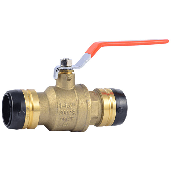 UXLBV35 - 1-1/4" SharkBite x 1-1/4" SharkBite Lead Free Brass Ball Valve