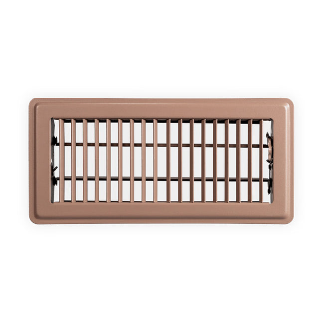 375 Series - 4" x 10" - Premium Heavy Duty Floor Register in Driftwood Tan