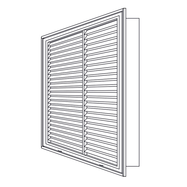 936FG Series - 25" x 16" Fixed 45 Degree Steel Blade Filter Grille