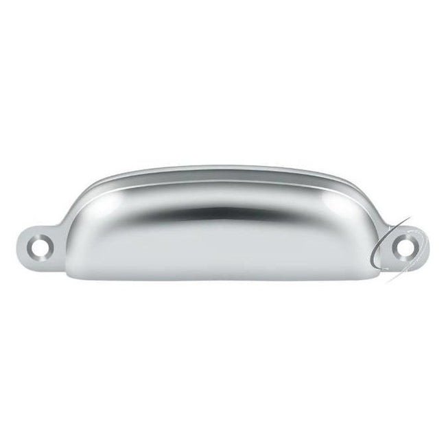 SHP29U26 Exposed Shell Pull 4"; Bright Chrome Finish