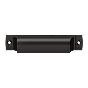 SHP40U10B 4" Rectangular Shell Pull Oil Rubbed Bronze Finish