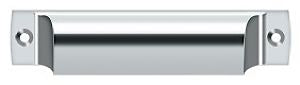 SHP40U26 4" Rectangular Shell Pull Bright Chrome Finish