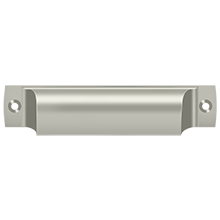 SHP70U26D 7" Rectangular Shell Pull Satin Chrome Finish
