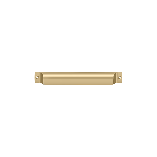 SHP70U4 7" Rectangular Shell Pull Satin Brass Finish
