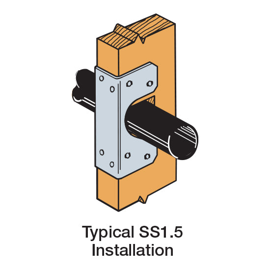 Simpson Strong-Tie SS1.5 -  16 Gauge Galvanized Aluminum Stud Shoe, 2x Stud Size