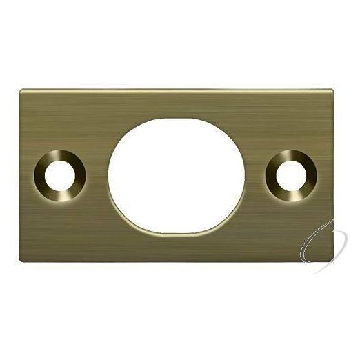 SP6FBU5 Strike Plate For 6" Flush Bolt; Antique Brass Finish