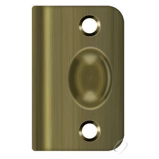 SPB349U5 Strike Plate for Ball Catch and Roller Catch; Antique Brass Finish