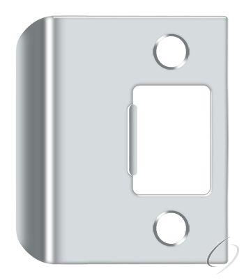 SPE200U26 Extended Lip Strike Plate; 2" Overall; Bright Chrome Finish