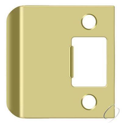 SPE225U3 Extended Lip Strike Plate; 2-1/4" Overall; Bright Brass Finish