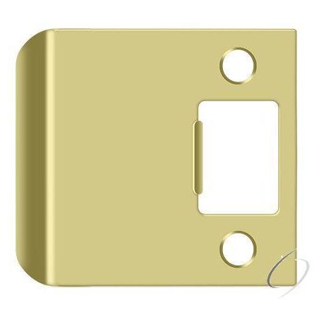 SPE250U3 Extended Lip Strike Plate; 2-1/2" Overall; Bright Brass Finish