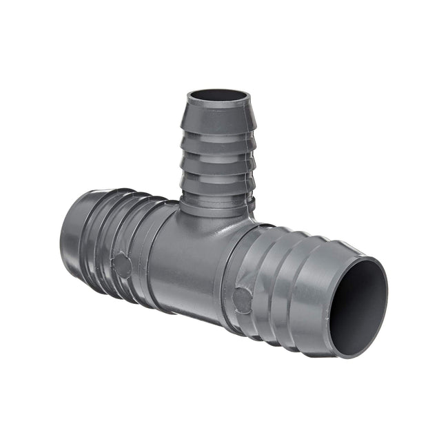 1401-010 - 1" Barbed PVC Tee Schedule 40 Tube Fitting, Insert x Insert x Insert