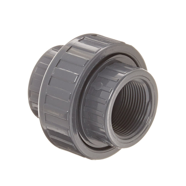 858-012 - PVC Pipe Fitting, Union with Viton O-Ring, Schedule 80, 1-1/4" NPT Female