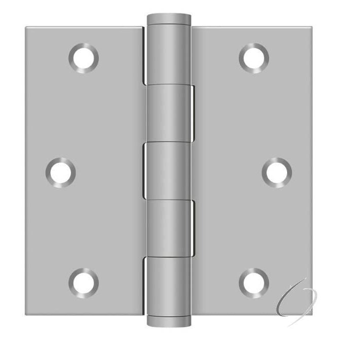 SS33U32D 3" x 3" Square Hinge; Satin Stainless Steel Finish