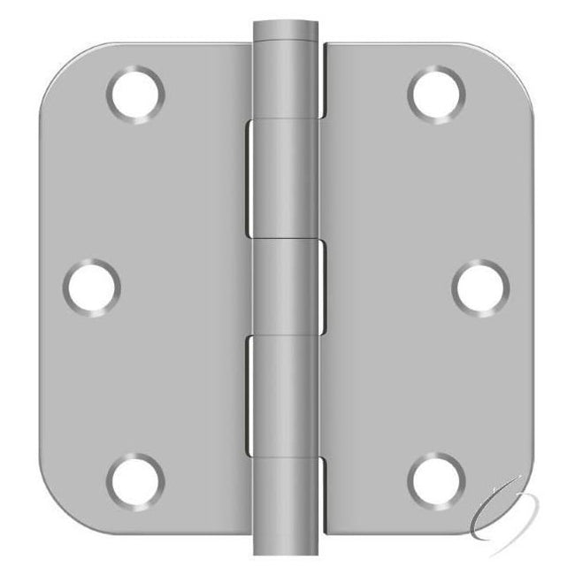 SS35R5U32D-R 3-1/2" x 3-1/2" x 5/8" Radius Hinge; Satin Stainless Steel Finish