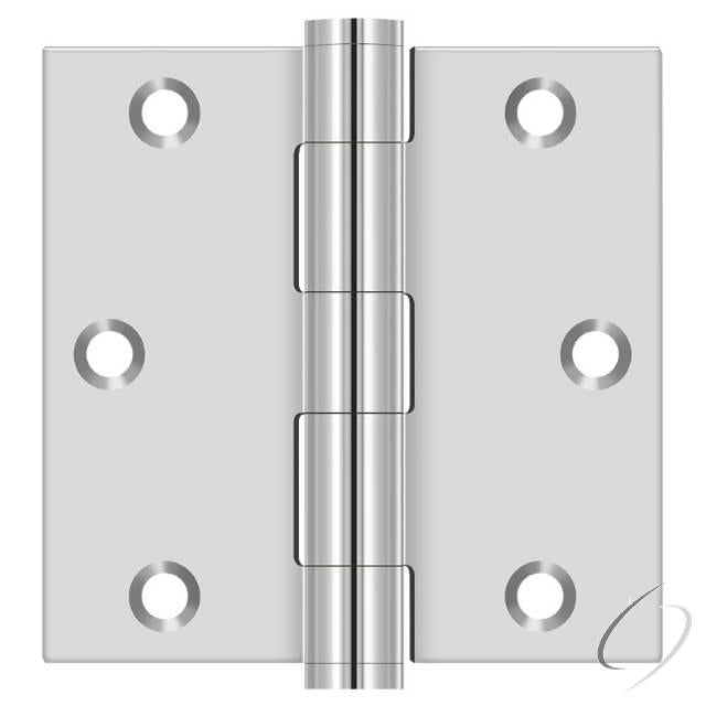 SS35U32 3-1/2" x 3-1/2" Square Hinge; Bright Stainless Steel Finish