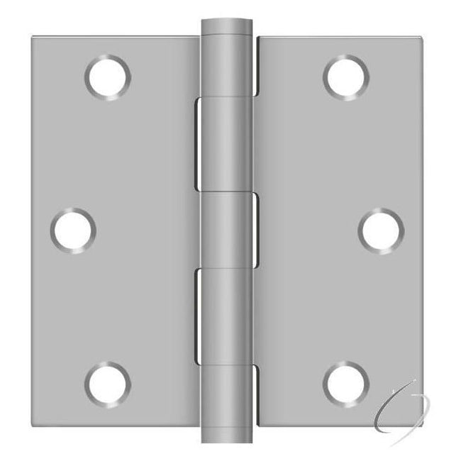 SS35U32D-R 3-1/2" x 3-1/2" Square Hinge; Residential; Satin Stainless Steel Finish