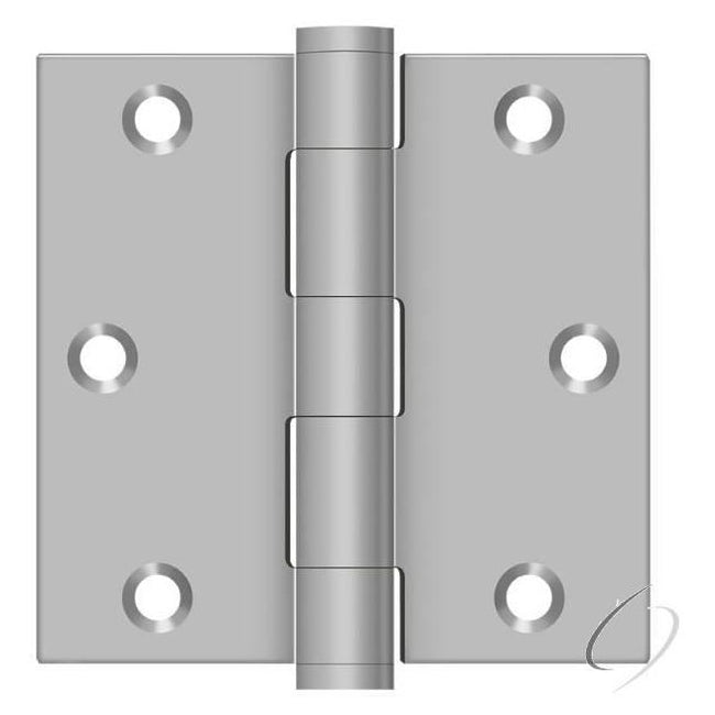 SS35U32D 3-1/2" x 3-1/2" Square Hinge; Satin Stainless Steel Finish