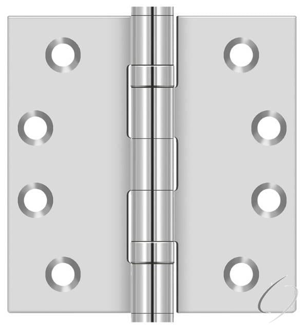 SS44BU32 4" x 4" Square Hinge; Bright Stainless Steel Finish