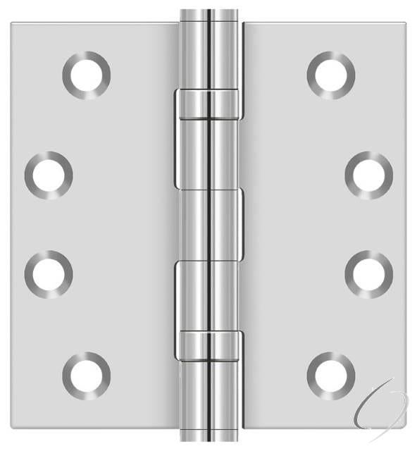 SS44BU32 4" x 4" Square Hinge; Bright Stainless Steel Finish