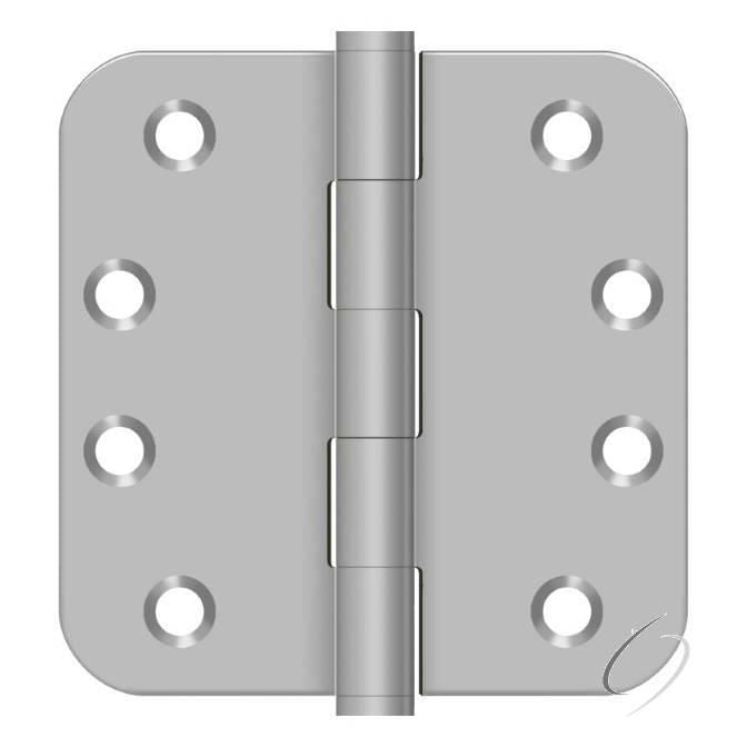 SS44R5U32D-R 4" x 4" x 5/8" Radius Hinge; Satin Stainless Steel Finish