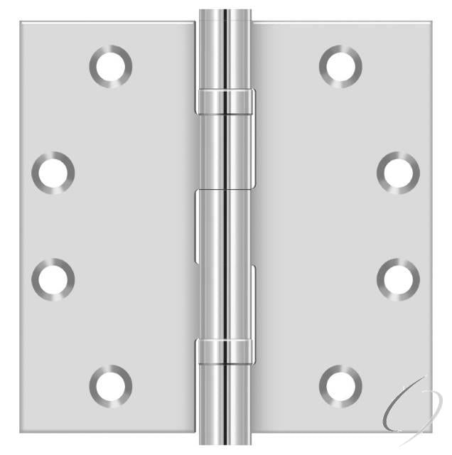 SS45BU32 4-1/2" x 4-1/2" Square Hinge; Bright Stainless Steel Finish