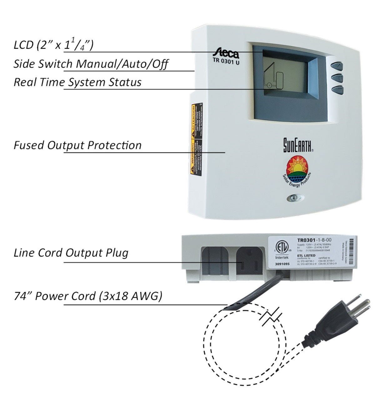 SETR0301U - Controller for Solar Water Heaters