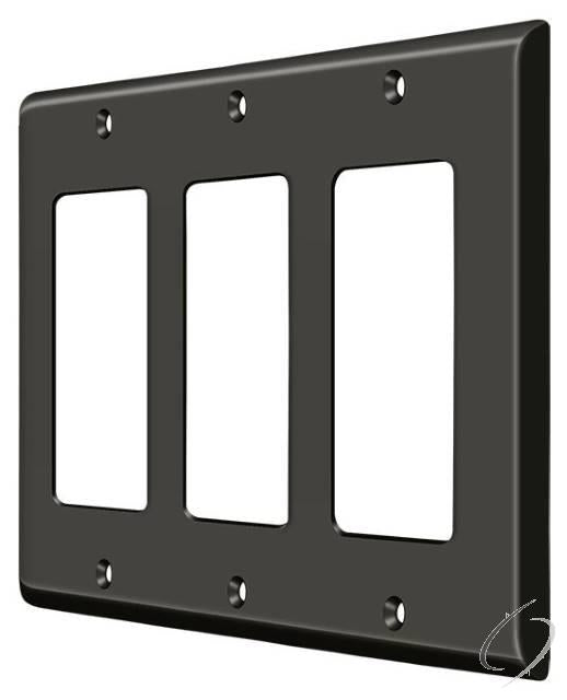 SWP4740U10B Switch Plate; Triple Rocker; Oil Rubbed Bronze Finish