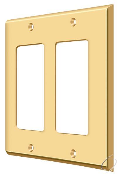 SWP4741CR003 Switch Plate; Double Rocker; Lifetime Brass Finish