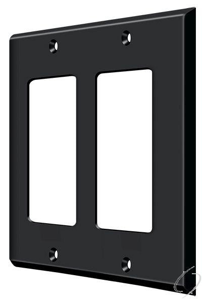 SWP4741U19 Switch Plate; Double Rocker; Black Finish