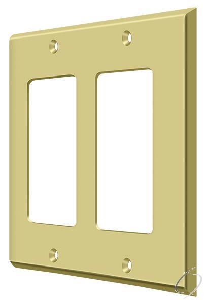 SWP4741U3 Switch Plate; Double Rocker; Bright Brass Finish