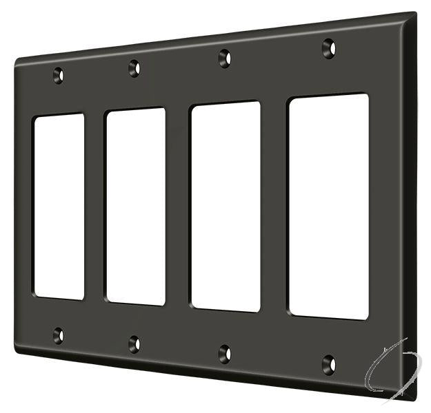 SWP4744U10B Switch Plate; Quadruple Rocker; Oil Rubbed Bronze Finish