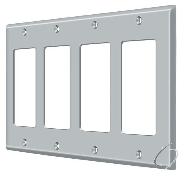 SWP4744U26D Switch Plate; Quadruple Rocker; Satin Chrome Finish