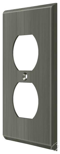 SWP4752U15A Switch Plate; Double Outlet; Antique Nickel Finish
