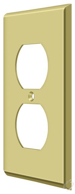 SWP4752U3 Switch Plate; Double Outlet; Bright Brass Finish