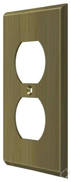 SWP4752U5 Switch Plate; Double Outlet; Antique Brass Finish