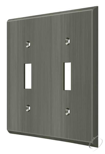SWP4761U15A Switch Plate; Double Standard; Antique Nickel Finish
