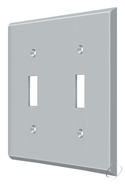 SWP4761U26D Switch Plate; Double Standard; Satin Chrome Finish